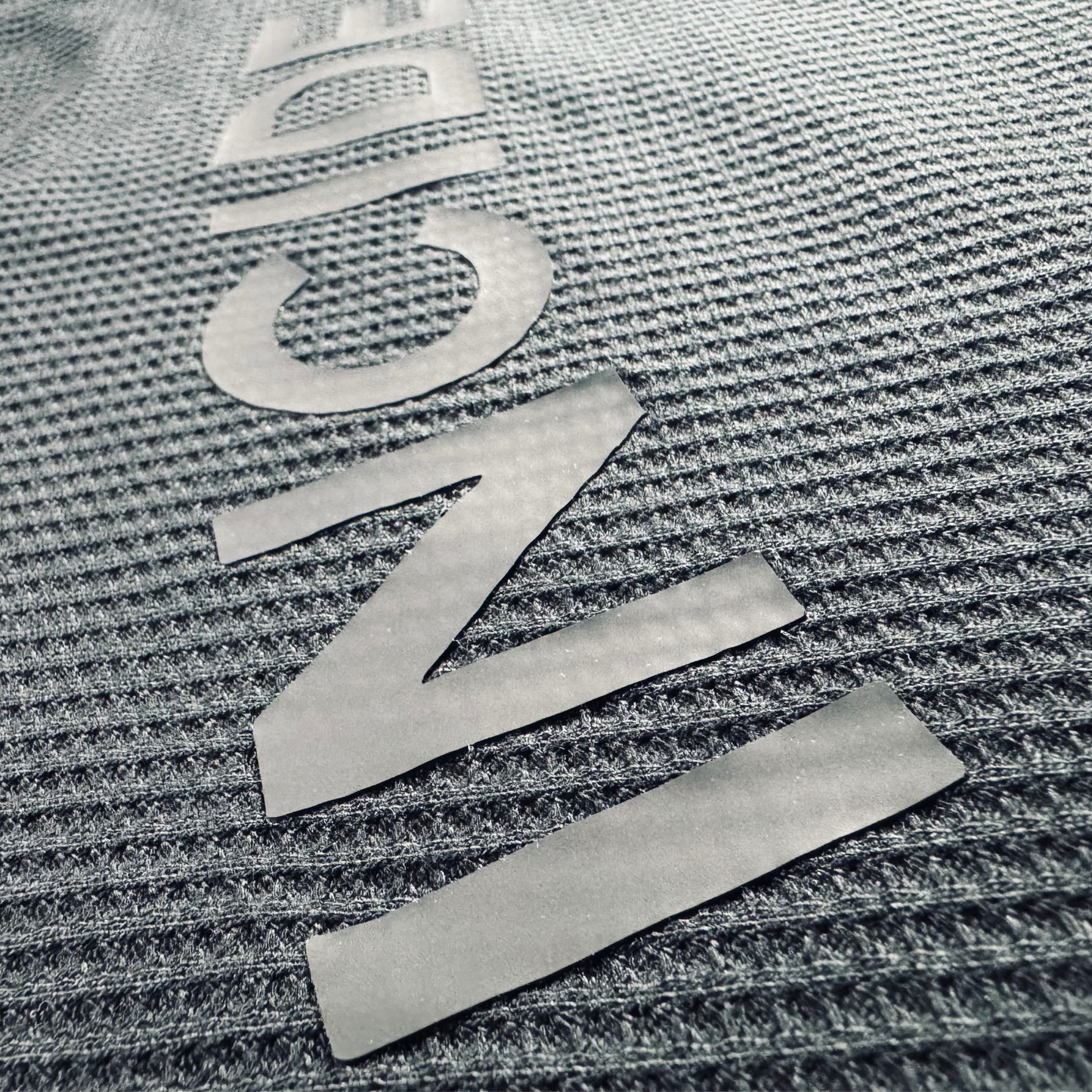 BLACK WAFFLE BOXY T-SHIRT